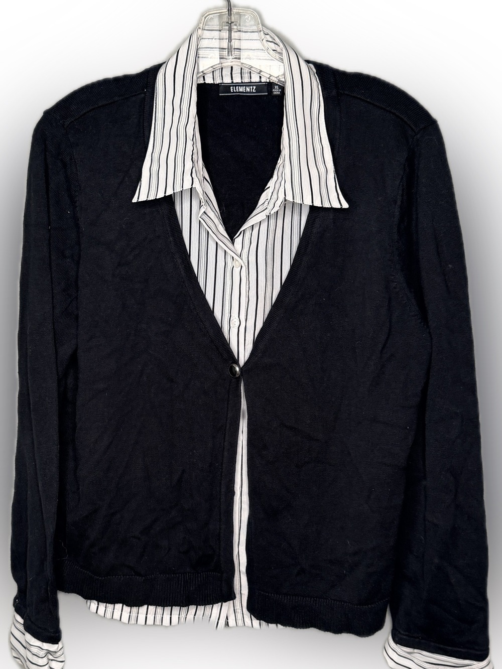 Elements Layered Sweater & Shirt